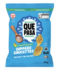 Que Pasa Organic Dippers Corn Chips Sea Salt