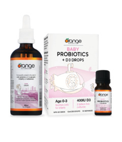 image of Orange Naturals Baby Probiotics + D3 Drops & Kids Colic with sku:339631
