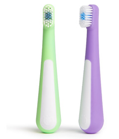Ubbi Bristled Toothbrush Purple and Zest