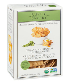 Rustic Bakery Organic Sourdough Flatbread Bites Rosemary & Olive Oil