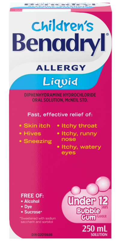 Buy Benadryl Allergy Children S Liquid 250 Ml Online In Canada Free Ship 29