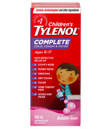Tylenol Junior Strength Complete Cold, Cough & Fever Liquid Bubble Gum