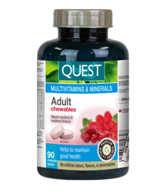 Quest Multivitamins & Minerals Adults Chewable Cranberry & Raspberry