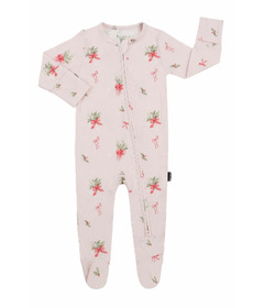 Belan.J Footed Zipper Sleeper Pink Bows