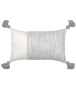 Pokoloko Moroccan Pillow 12x20 Inches Dipped Light Grey