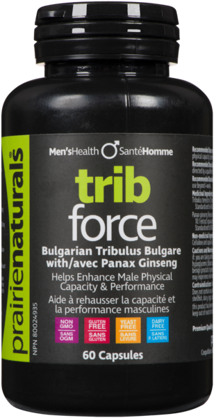 Trib-Force extraits de tribulus bulgare et de panax ginseng - 60 capsules