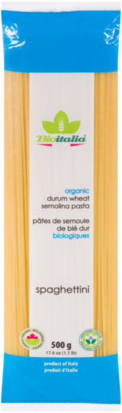 Bioitalia Pâtes de Semoule de Blé Dur Biologiques Spaghettini 500 g