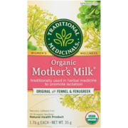 Traditional Medicinals Mother's Milk Original with Fennel & Fenugreek Organic 20 Wrapped Tea Bags x 1.75 g (35 g)