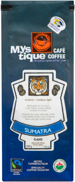Mystique Coffee Medium Light Sumatra Gayo Filter Grind 300 g