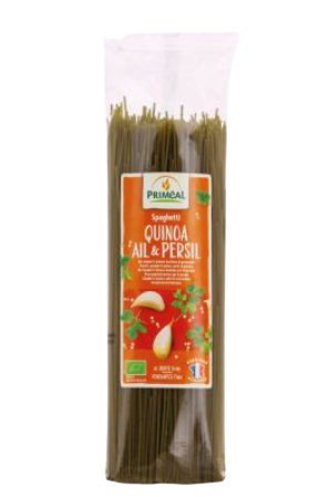 Primeal Spaghetti au Blé et Quinoa Ail et Persil Biologique 500g