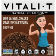 Vitali-T Collations à l'Avoine Brownie 4 Collations x 60 g (240 g)