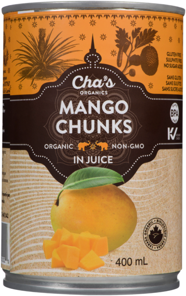 Cha's Organics Mangue en Morceaux au Jus 400 ml