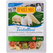 O'Sole Mio Tortellini Tri-Colour Pasta & Cheese 350 g