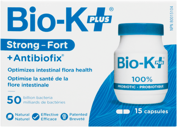 Bio-K+ Capsules probiotiques - Antibio Pro - 15 capsules