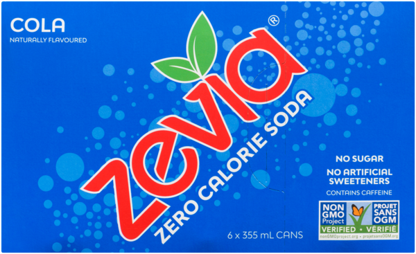 Zevia Soda Zéro Calorie Cola 6 Canettes x 355 ml