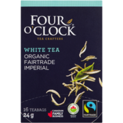 Four O'Clock White Tea Organic Fairtrade Imperial 16 Teabags 24 g