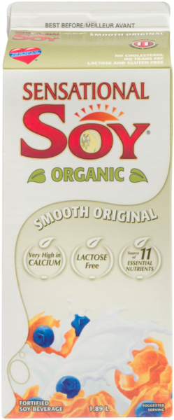 Sensational Soy Organic Smooth Original Fortified Soy Beverage 1.89 L