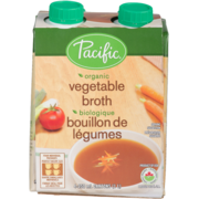 Pacific Bouillon de Légumes Biologique 4 Cartons x 250 ml (1 L)