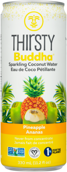 Thirsty Buddha Sparkling Coconut Water   Pineapple