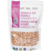 One Degree Organic Foods Sprouted Oat Granola Cinnamon Flax Cereal 312 g
