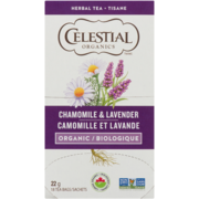 Celestial Organics Herbal Tea Chamomile & Lavender Organic 18 Tea Bags 22 g