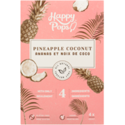 Happy Pops Pineapple Coconut 4 x 66 ml