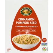 Nature's Path Superfood Oatmeal Cinnamon Pumpkin Seed Organic 6 Packets 228 g