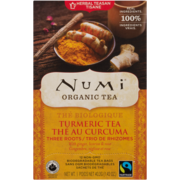 Numi Herbal Teasan Turmeric Three Roots with Ginger, Licorice & Rose Organic 12 Non GMO Tea Bags 40 g