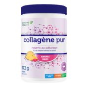 Genuine Health Clean Collagen, Pineapple Berry Hydrolyzed Bovine Collagen Powder, Grass Fed, 172g Tub