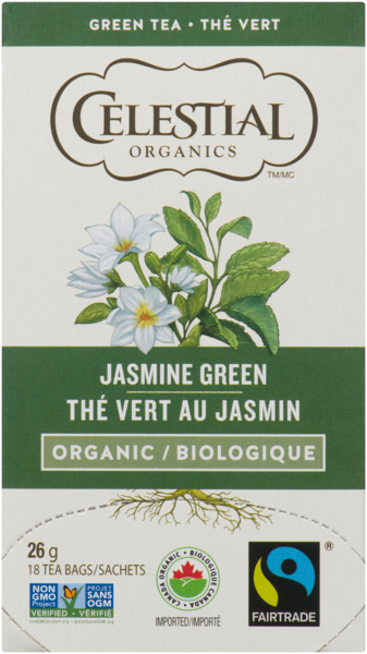 Celestial Organics Thé Vert au Jasmin Biologique 18 Sachets 26 g
