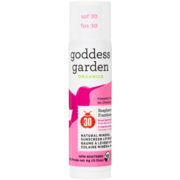 Goddess Garden Organics Natural Mineral Sunscreen Lip Balm Raspberry SPF 30 4 g