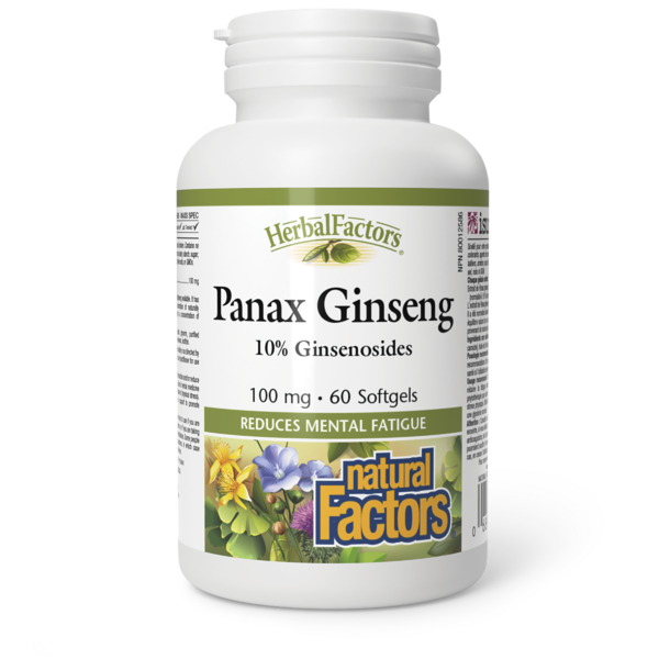 Natural Factors Panax Ginseng  100 mg  60 gélules