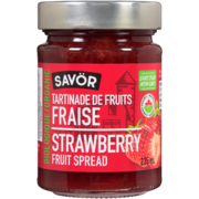 Savör Fruit Spread Strawberry Organic 235 ml