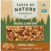 Taste of Nature Granola Oatmeal Cookie Flavour 5 Granola Bars x 35 g (175 g)