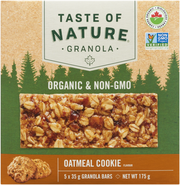 Taste of Nature Granola Saveur de Biscuit à l'Avoine 5 Barres Granola x 35 g (175 g)