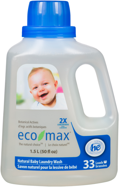 EcoMax Detergent A Lessive 2X Concentre Pour Bebe 1.5L