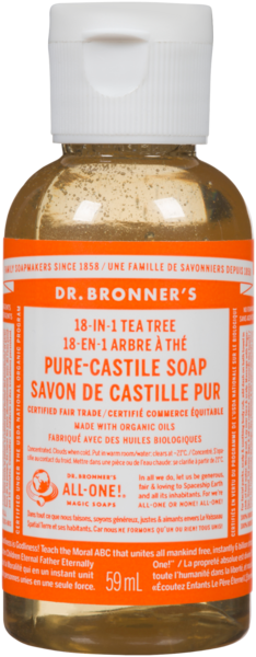Dr. Bronner's 18-en-1 Arbre à Thé Savon de Castille Pur 59 ml