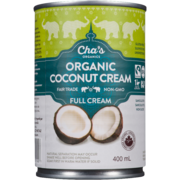 Cha's Organics Crème de Coco Biologique Crème Épaisse 400 ml