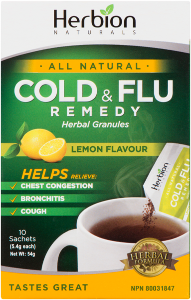 Herbion Naturals Granules Herbier Remède pour le Rhume et la Grippe Citron