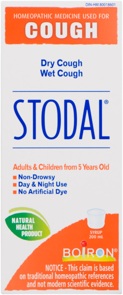 Boiron Stodal Sirop Médicament Homéopathique pour la Toux 200 ml