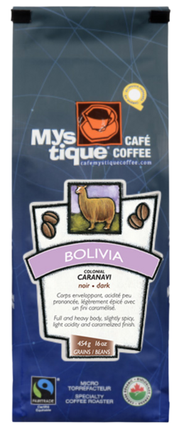 Café Mystique Coffee Bolivia Dark 454 g
