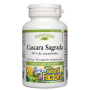 Natural Factors Cascara Sagrada 250 mg 90 capsules végétariennes