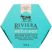 Riviera Petit Pot Unsalted Butter 125 g