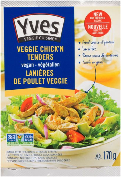 Yves Veggie Cuisine Lanières de Simili-Poulet Assaisonnées Lanières de Poulet Veggie 170 g