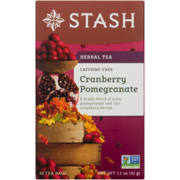 Stash Herbal Tea Caffeine-Free Cranberry Pomegranate 18 Tea Bags 31 g