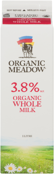 Organic Meadow Lait Entier Biologique 3,8 % M.G. 1 L