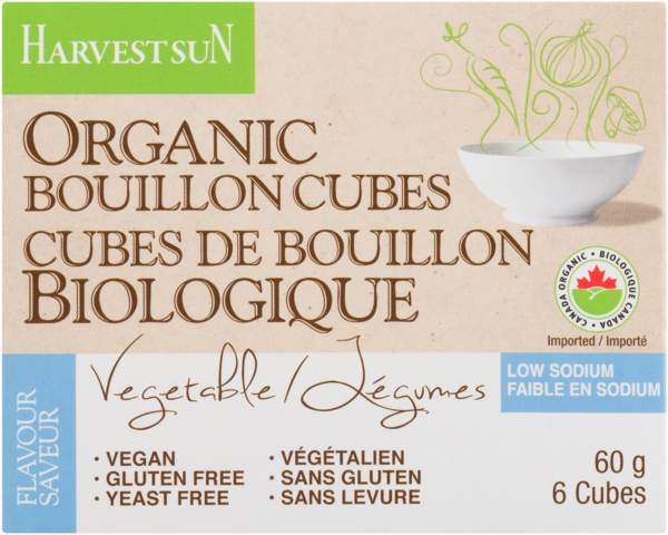 Harvest Sun Cubes de Bouillon Biologique Saveur Légumes 6 Cubes 60 g