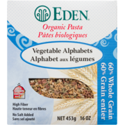 Eden Organic Pasta Vegetable Alphabets 453 g