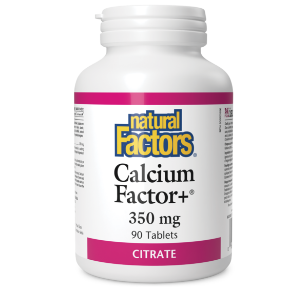 Natural Factors Calcium Factor+(MD) citrate  350 mg  90 comprimés