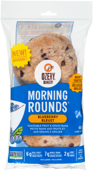 Ozery Bakery Morning Rounds Bleuet 6 Pains 450 g